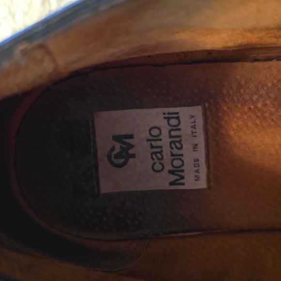 Carlo Morandi Vintage Men's Black Leather Buckle Shoes Size 9.5 - Picture 9 of 9